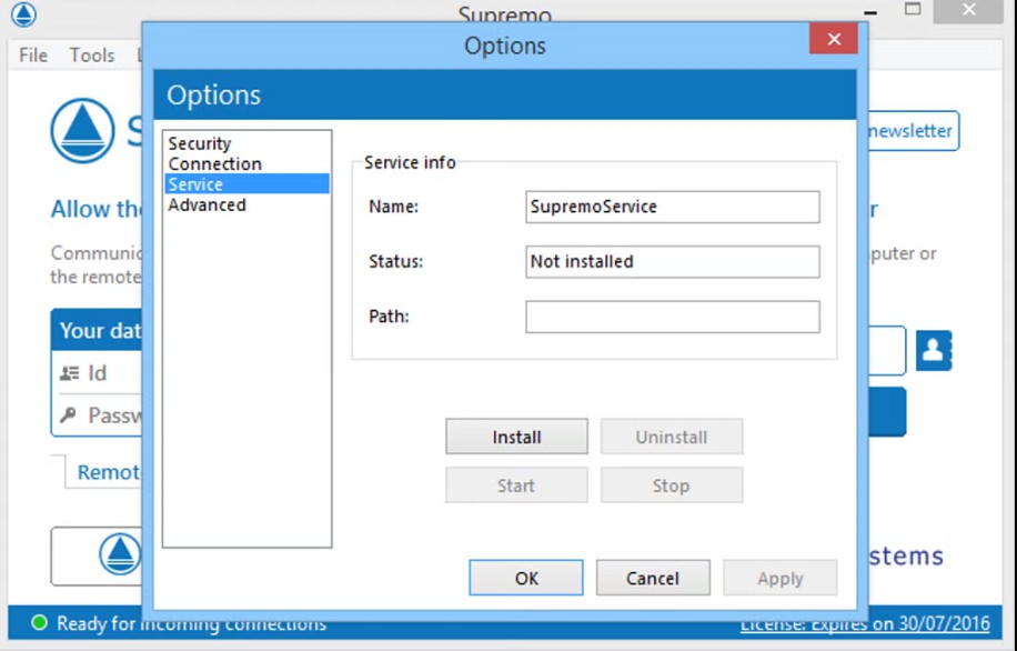 Captura Supremo Remote Desktop