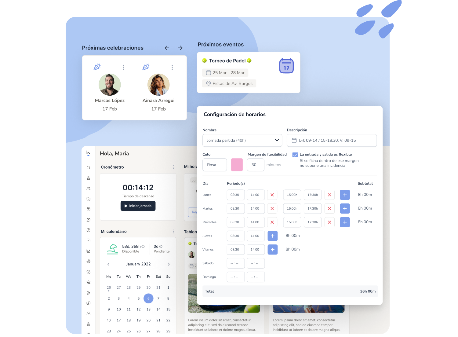 Captura Bizneo Time Manager