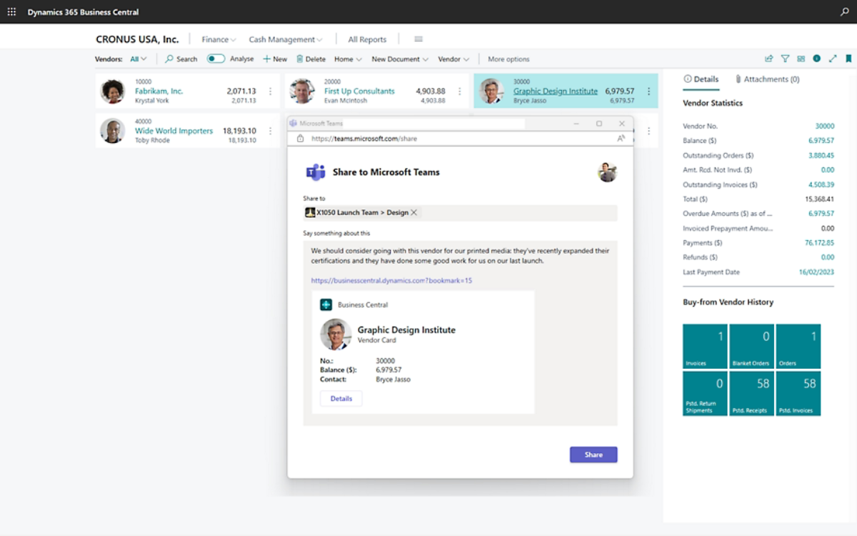 Captura Dynamics Business Central ERP