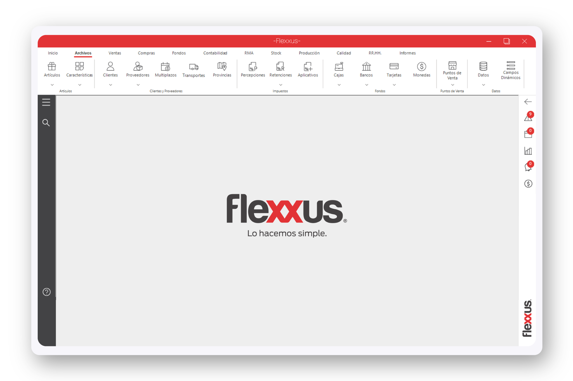 Captura Flexxus ERP