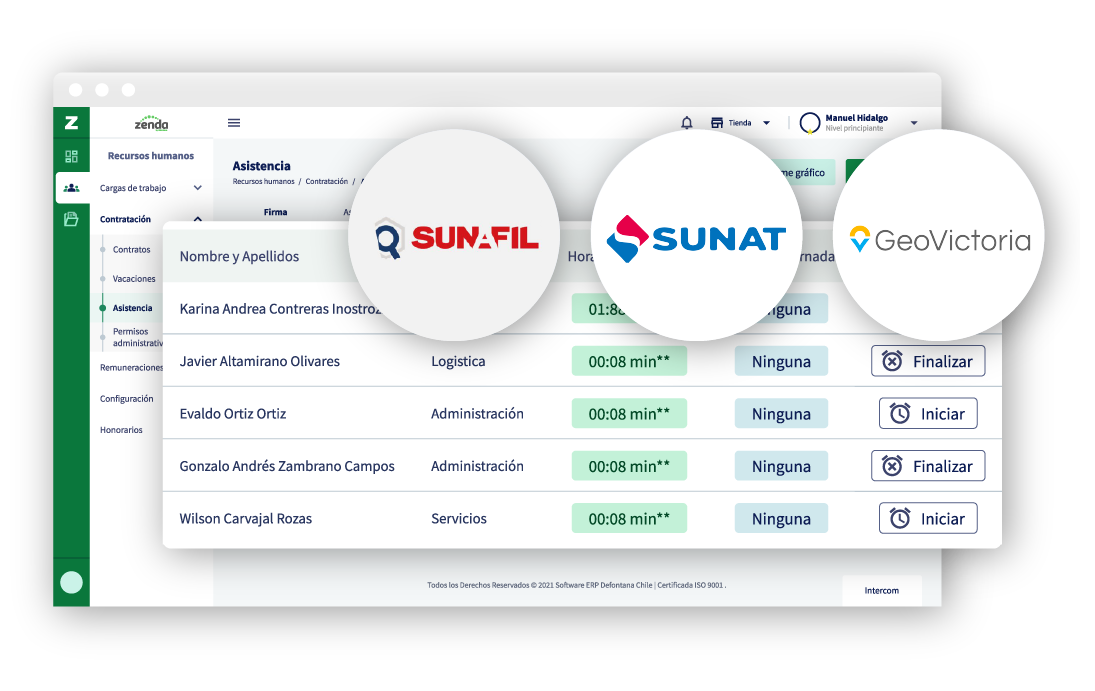 Captura Defontana RRHH Perú