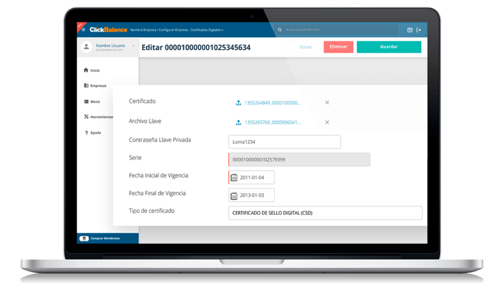 Captura ClickBalance ERP