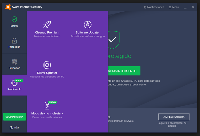 Captura Avast Antivirus