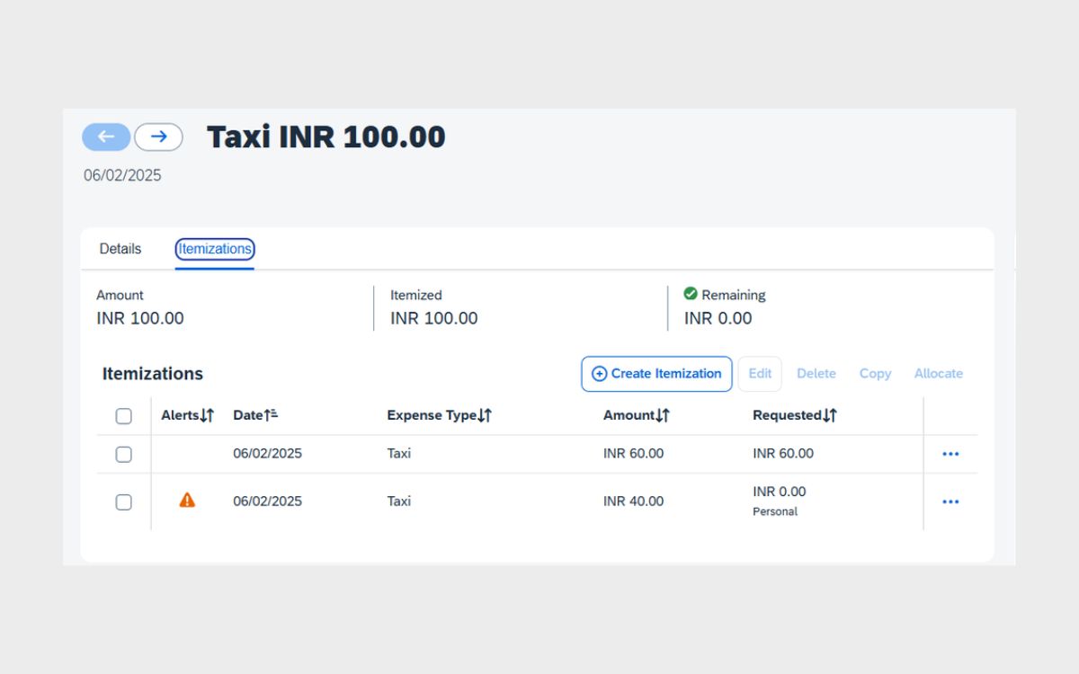 Captura Concur Expense