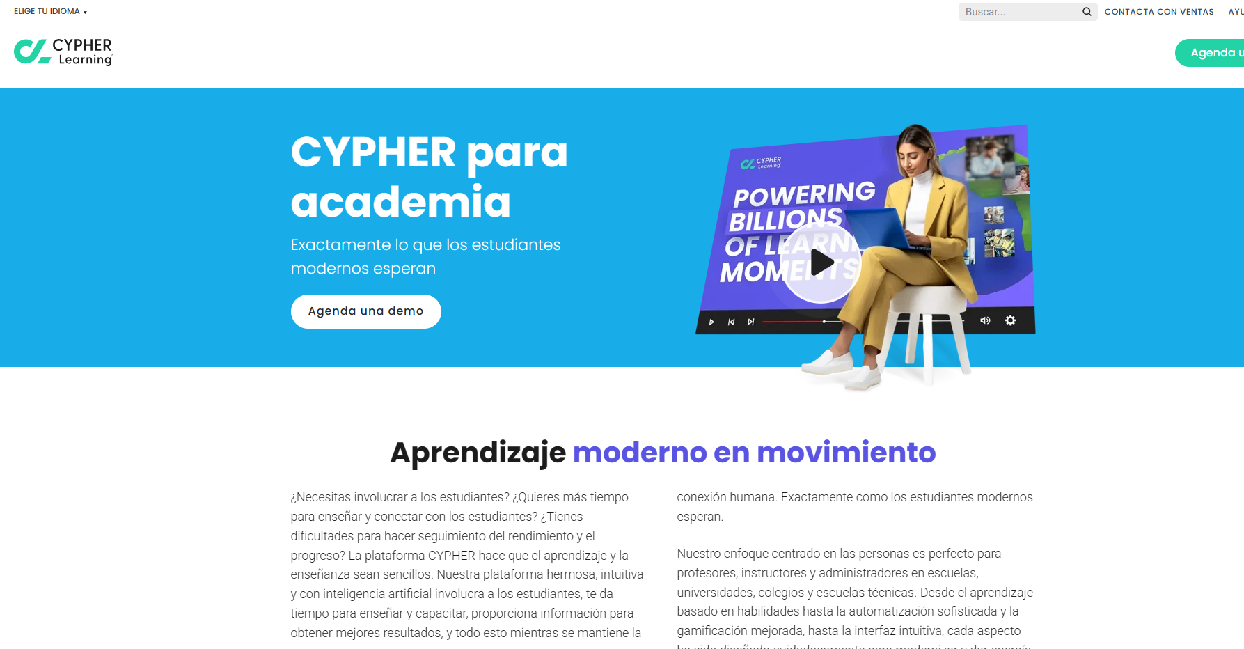 Captura NEO LMS - CYPHER Academia