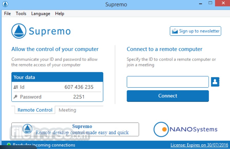 Captura Supremo Remote Desktop