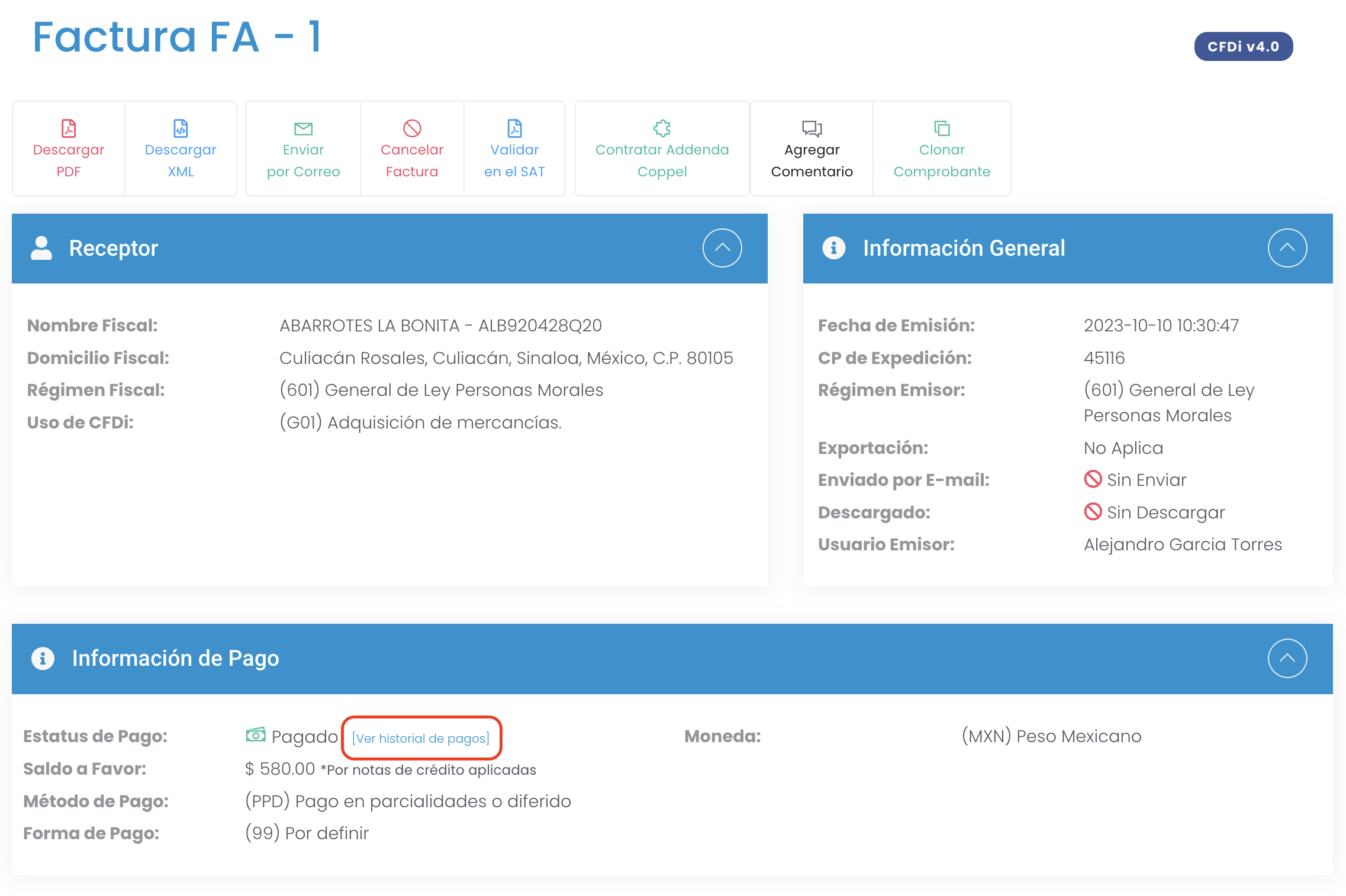 Captura Enlace fiscal