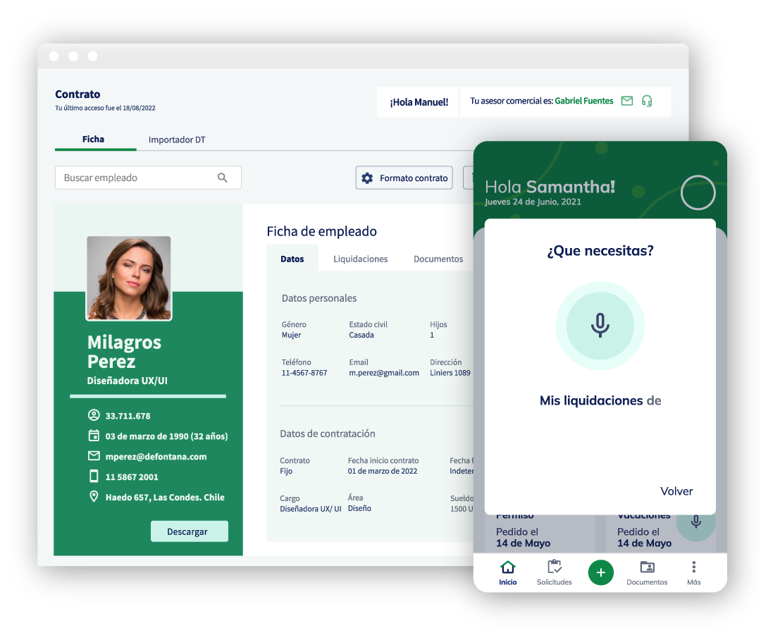 Captura Defontana RRHH Perú