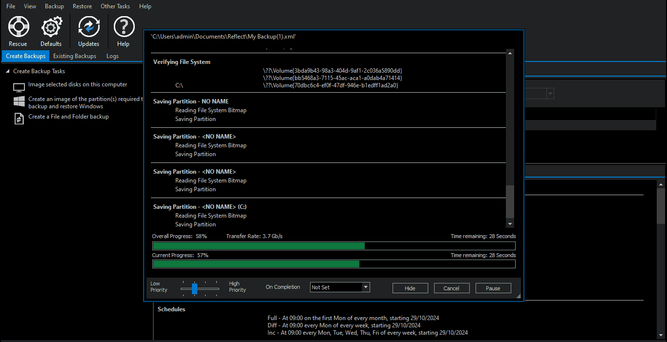 Captura Macrium Reflect