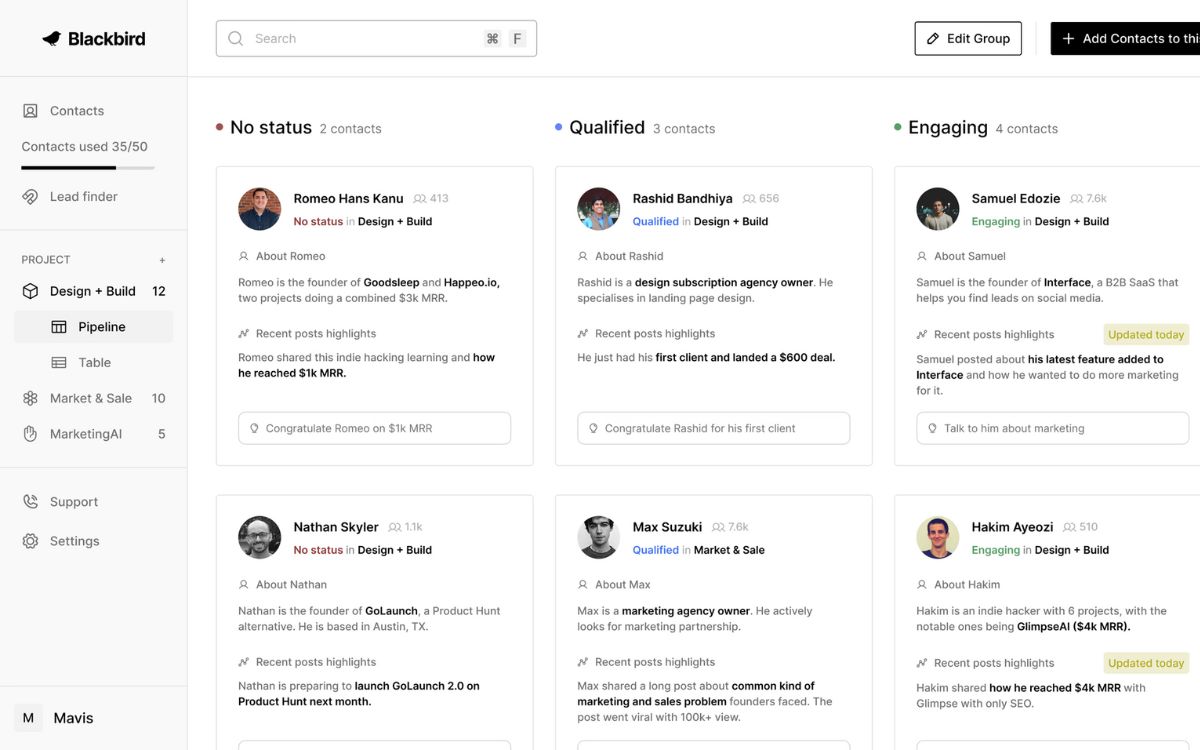Captura Blackbird CRM