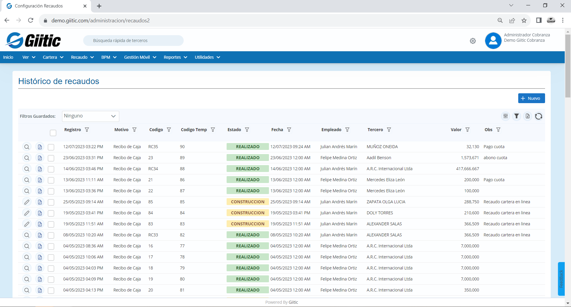 Captura Giitic Cobranzas