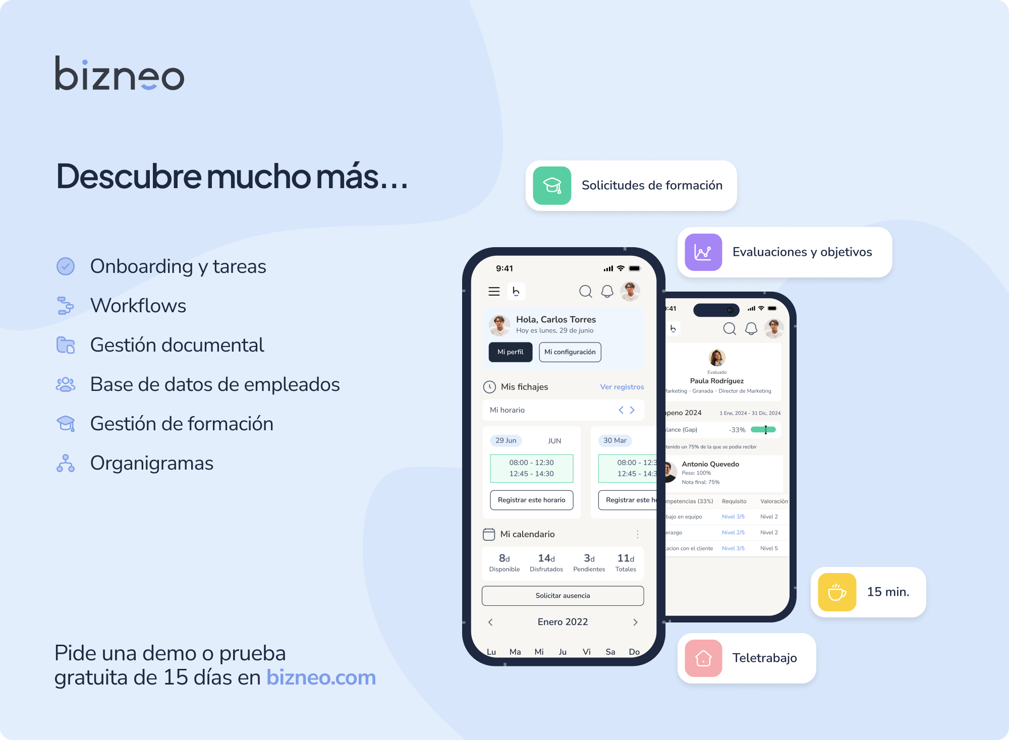 Captura Bizneo Time Manager