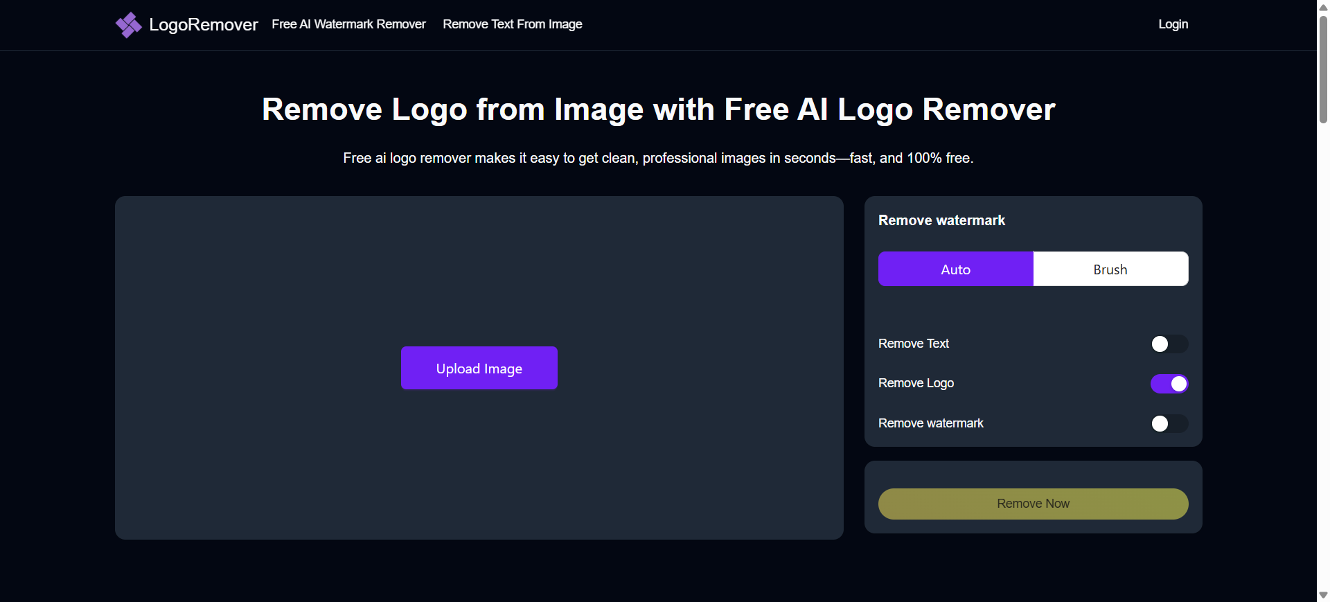 Captura Free AI Logo Remover-LogoRemover AI (no sign-up)