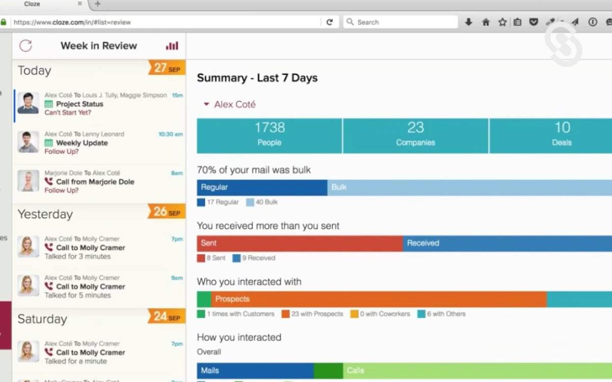 Captura Cloze CRM