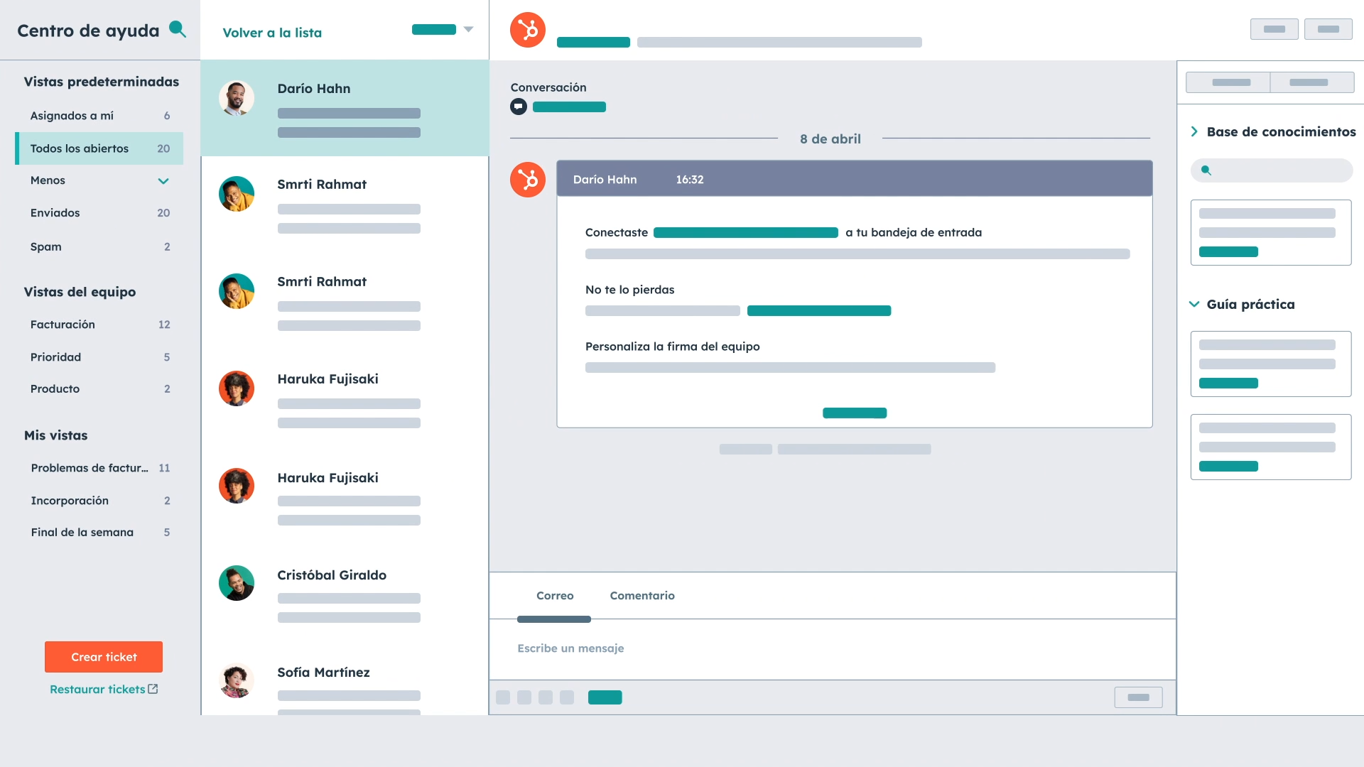 Captura HubSpot Service Hub