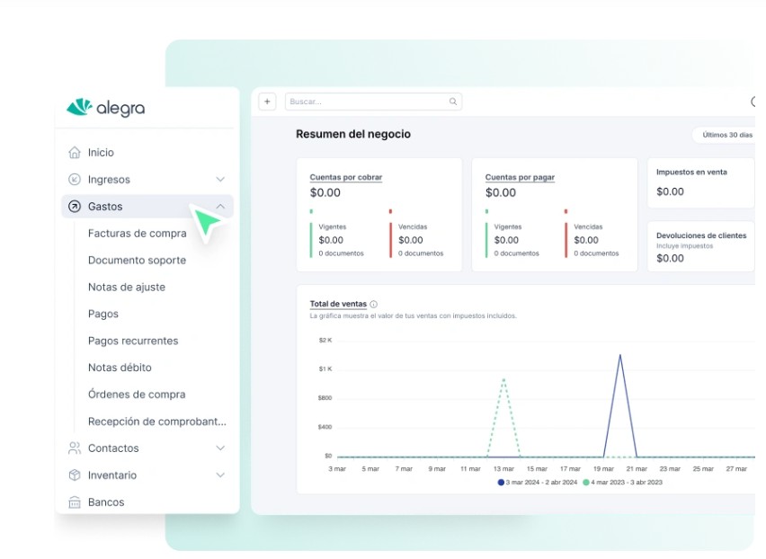 Captura Alegra Contabilidad PYME