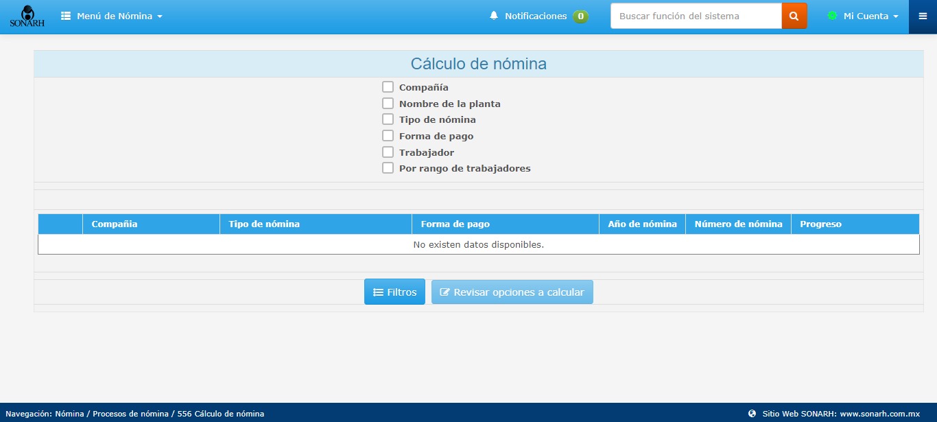 Captura SONARH®
