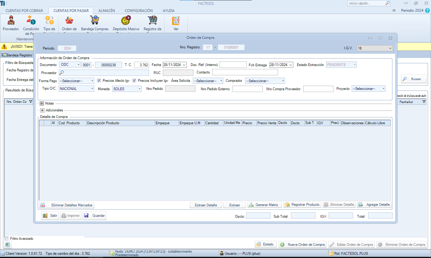 Captura Factesol - Facturación Electrónica