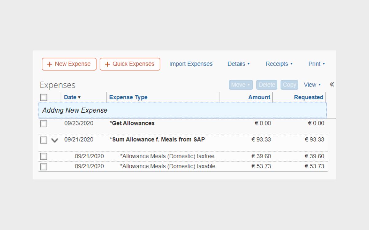 Captura Concur Expense