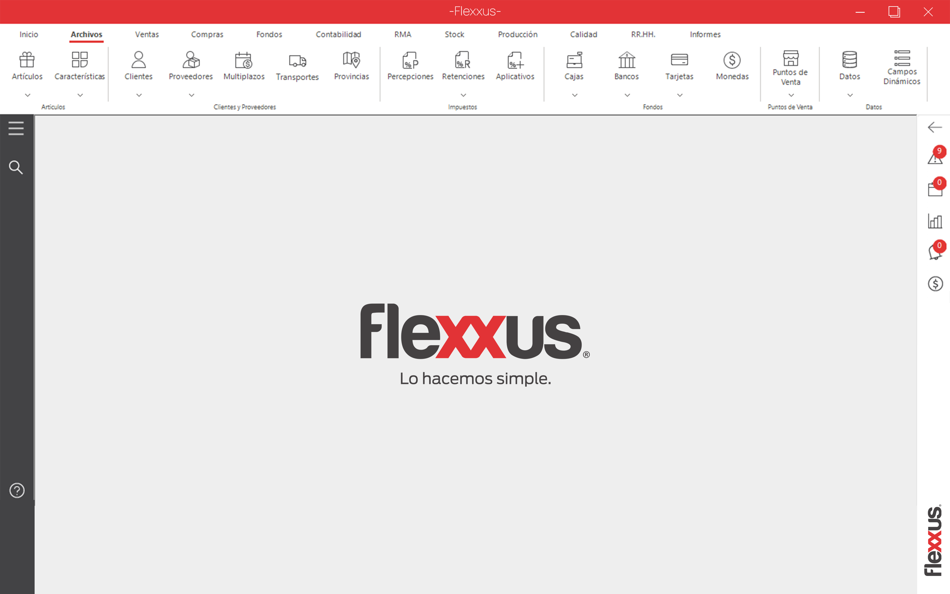 Captura Flexxus ERP