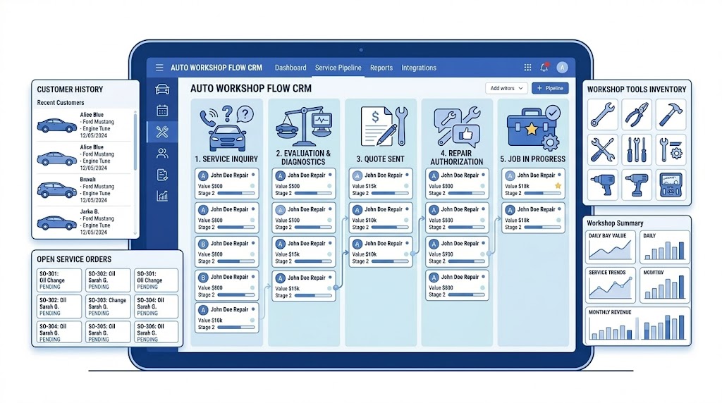 Portada Melhor CRM para oficina mecânica no Brasil 2026