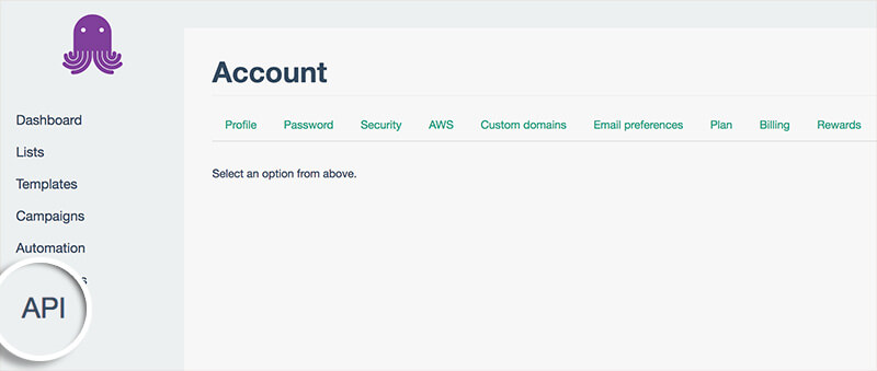 Captura EmailOctopus