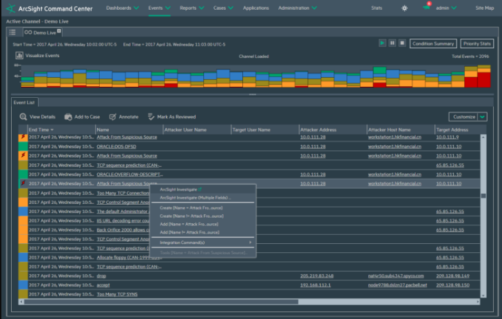 Captura ARCS Gestión Base de Datos