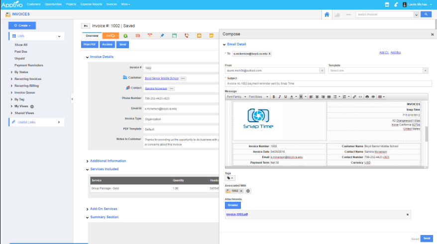 Captura Apptivo Help Desk