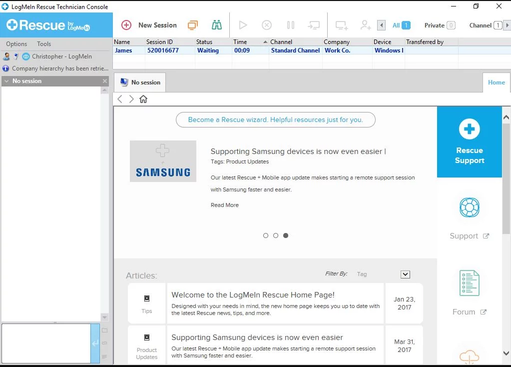 Captura LogMeIn Rescue