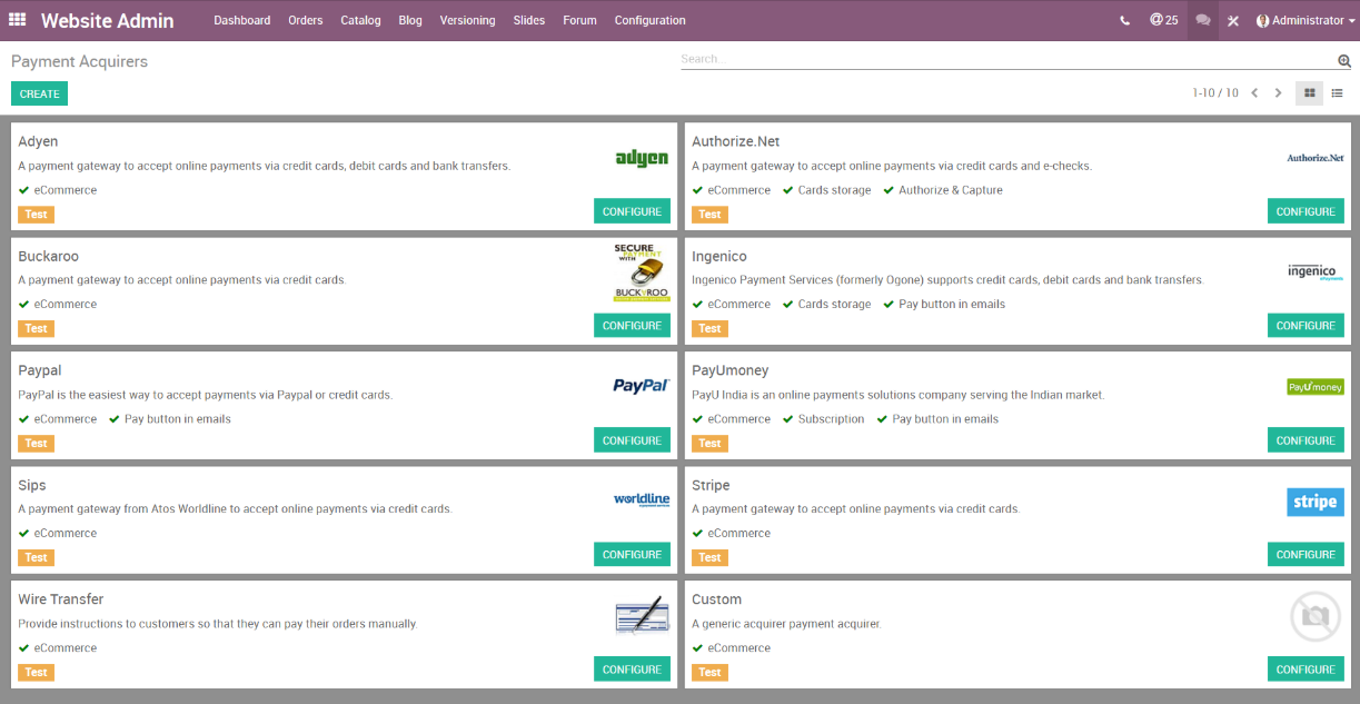 Captura Odoo eCommerce