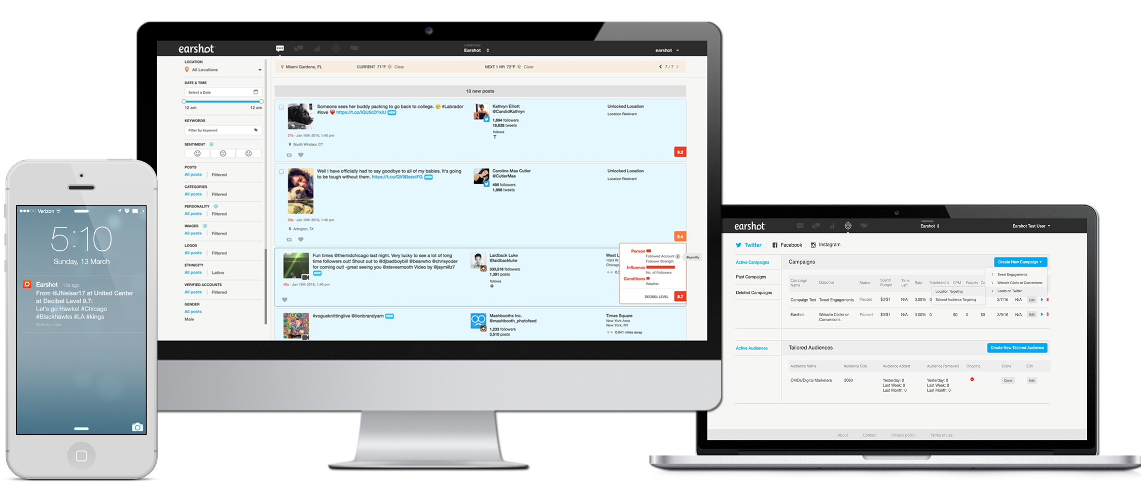 Captura Earshot Monitoreo Redes Sociales