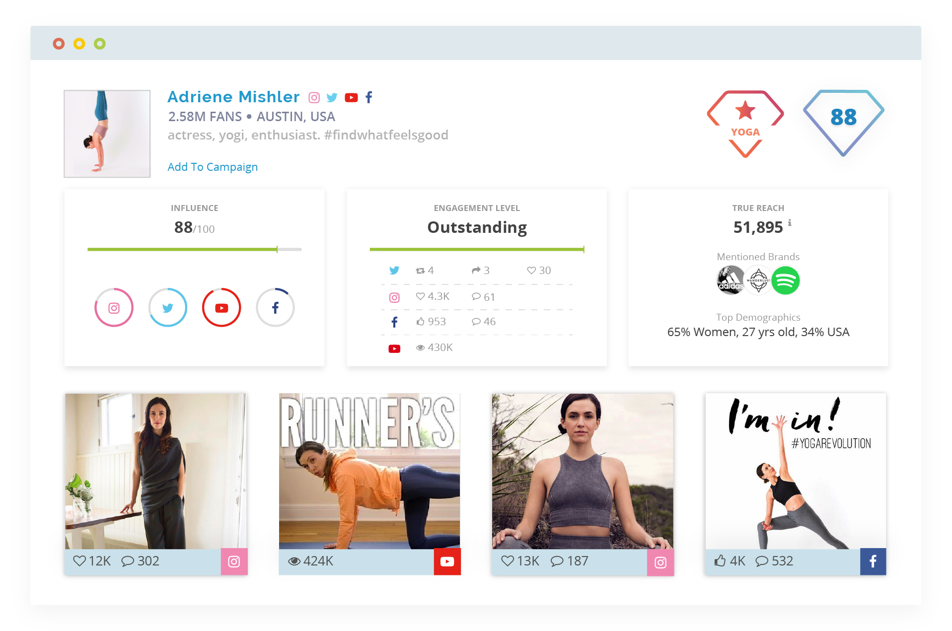 Captura Klear Redes Sociales