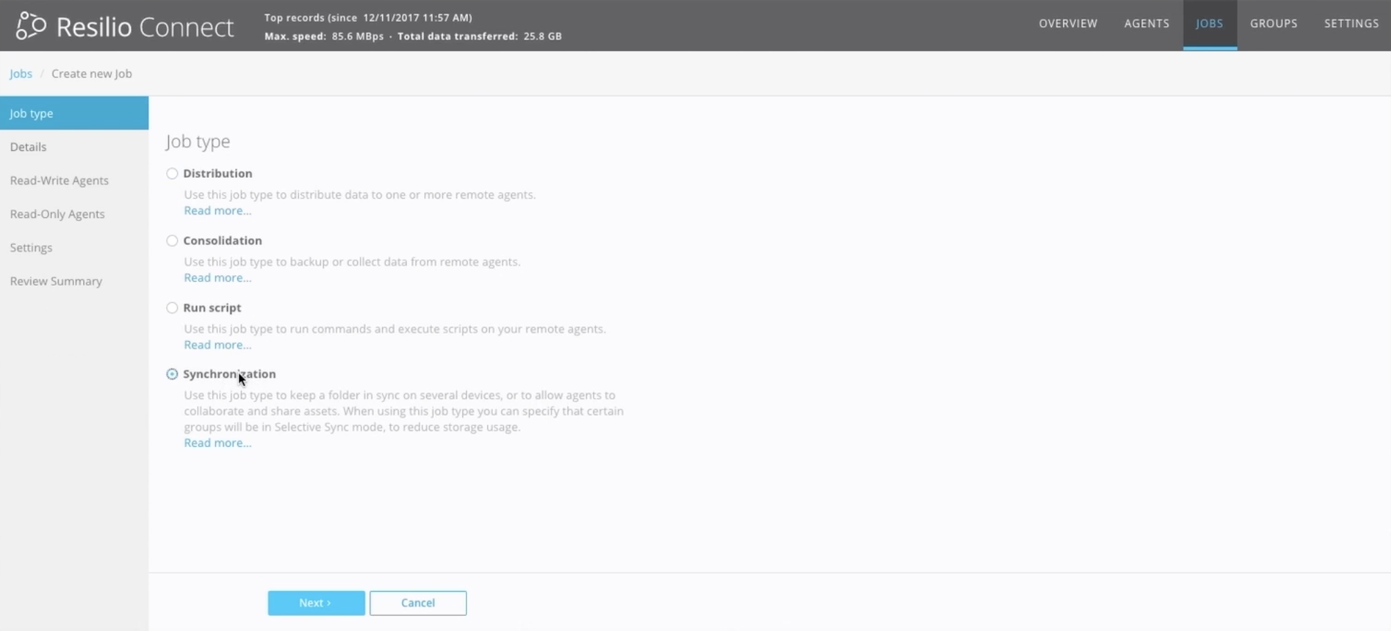 Captura Resilio Connect