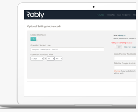 Captura Robly Email Marketing