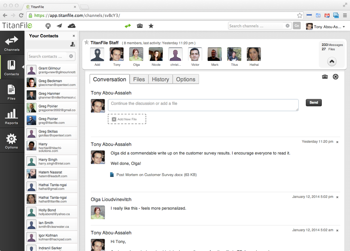 Captura TitanFile Software