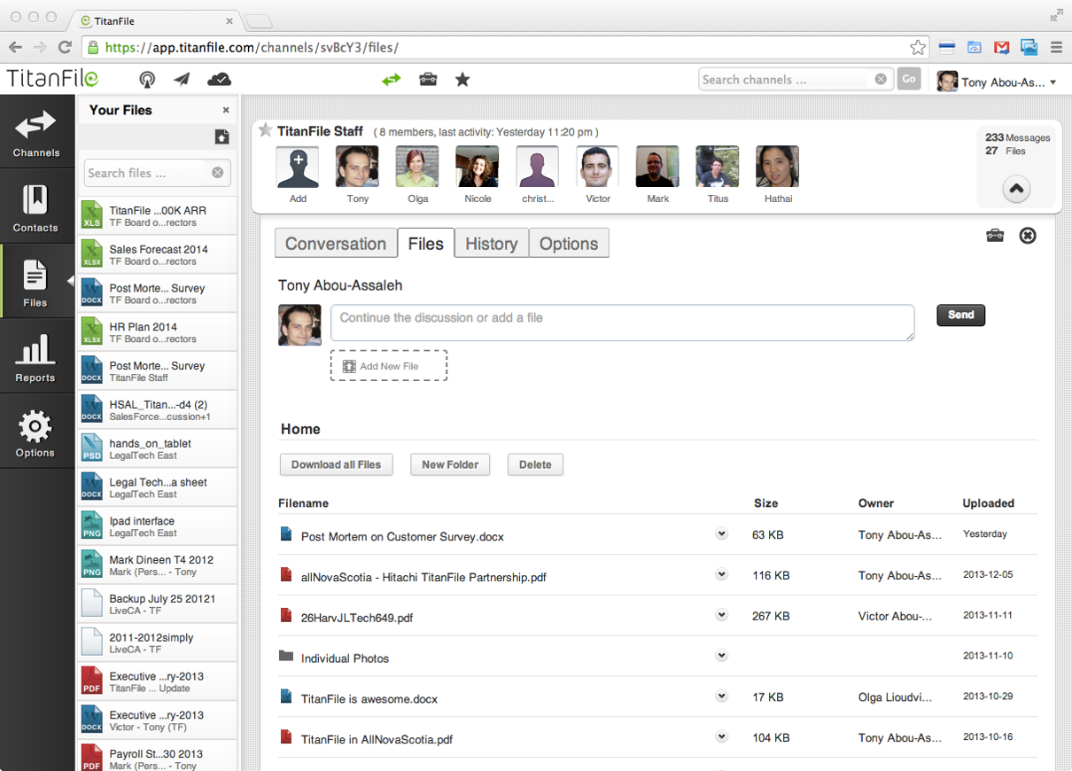 Captura TitanFile Software