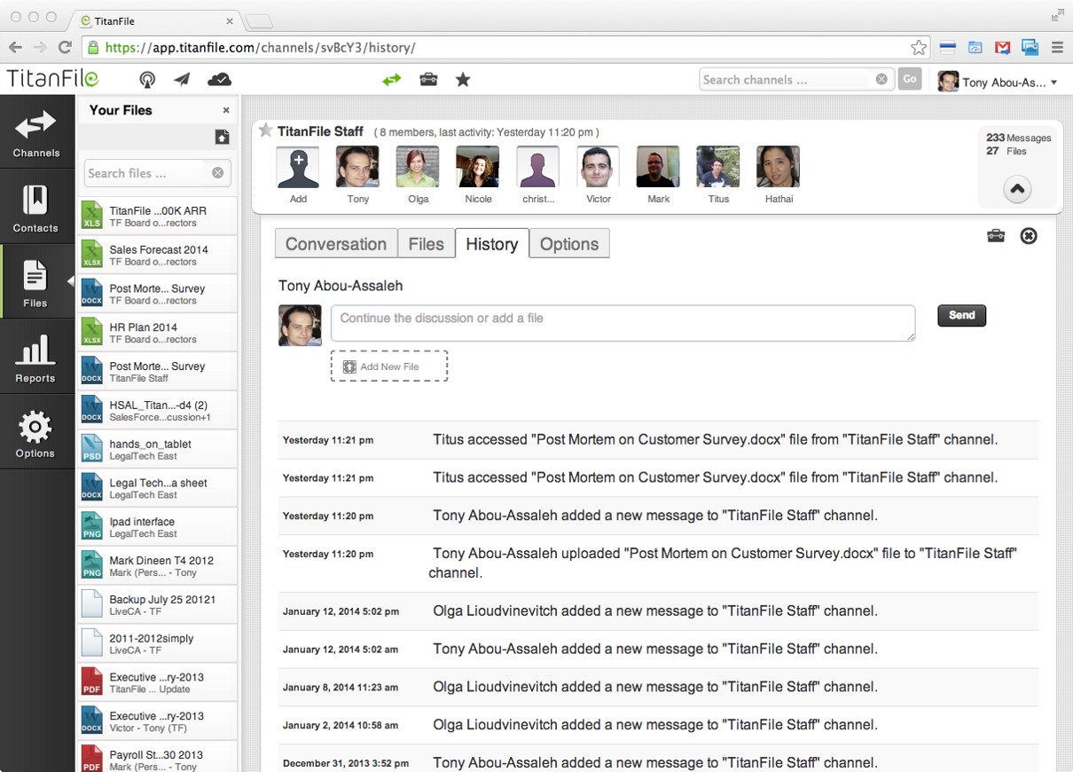 Captura TitanFile Software