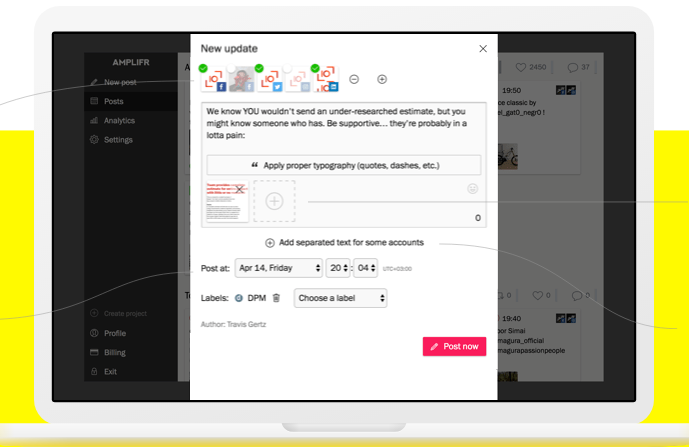 Captura Amplifr Marketing Redes Sociales