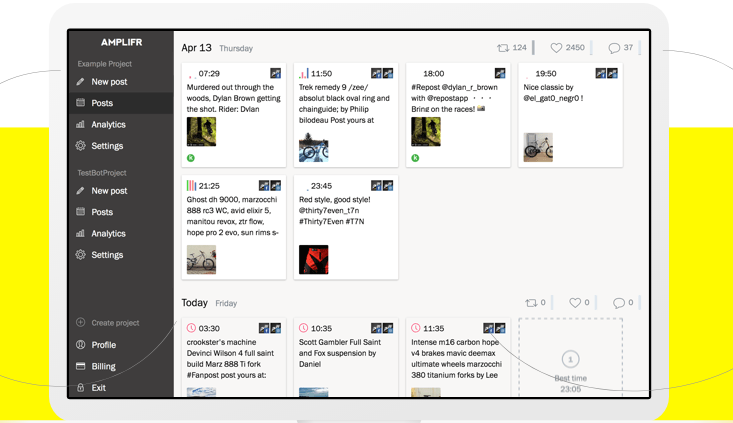 Captura Amplifr Marketing Redes Sociales