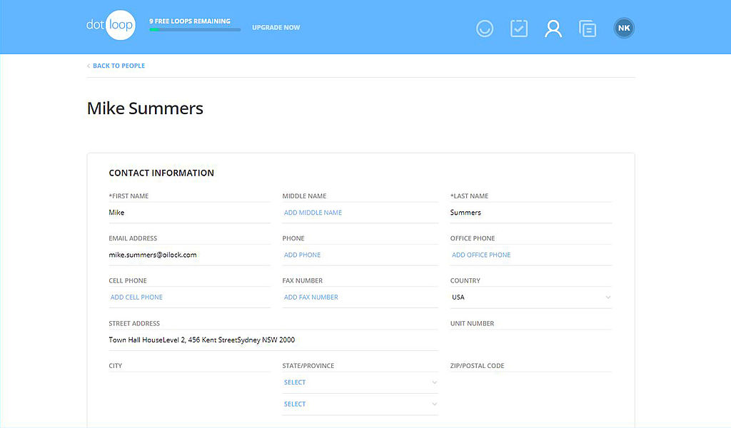 Captura Dotloop Firma Electrónica