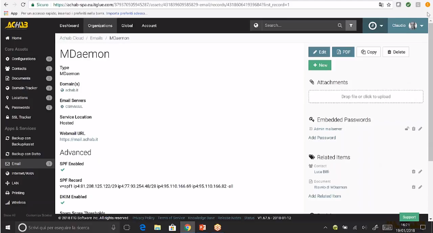 Captura IT Glue Activos TI