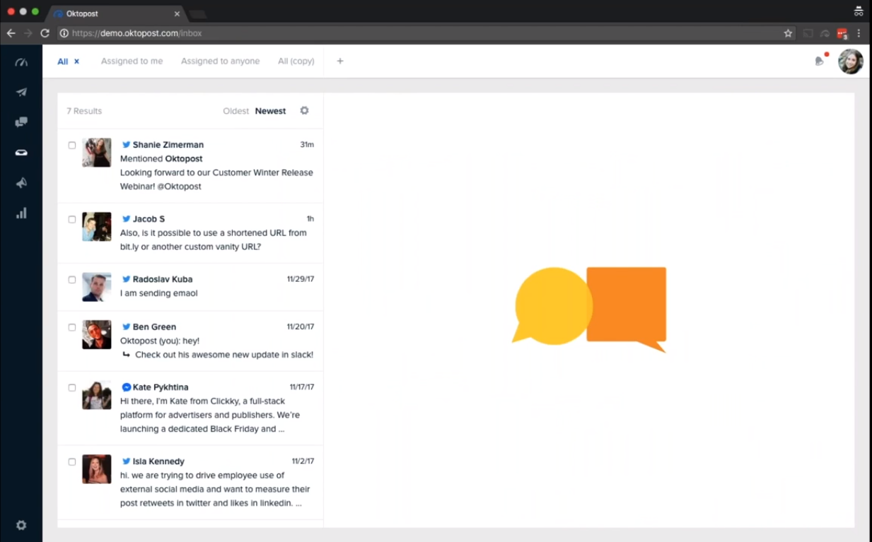 Captura Oktopost Marketing RRSS
