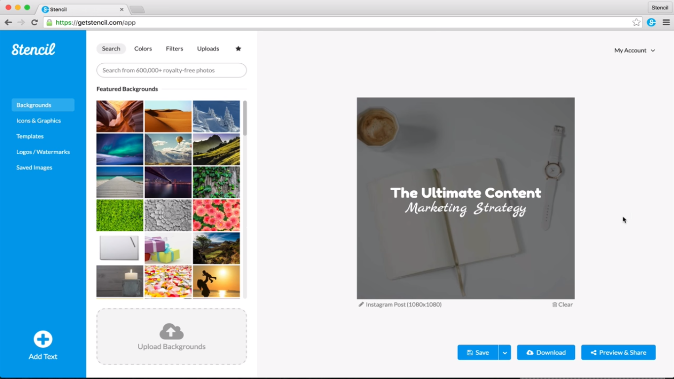 Captura Stencil Redes Sociales