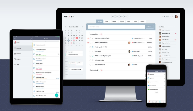 Captura Hitask Lista de tareas