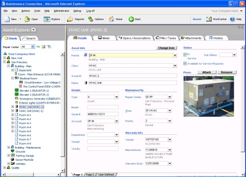 Captura Maintenance Connection