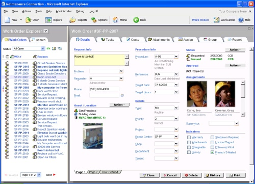 Captura Maintenance Connection