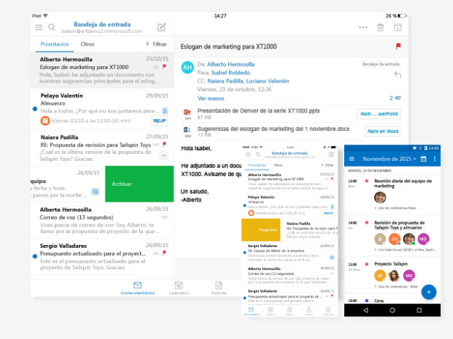Captura Calendario Microsoft