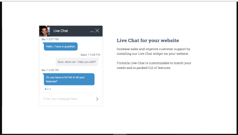 Captura Formilla Live Chat