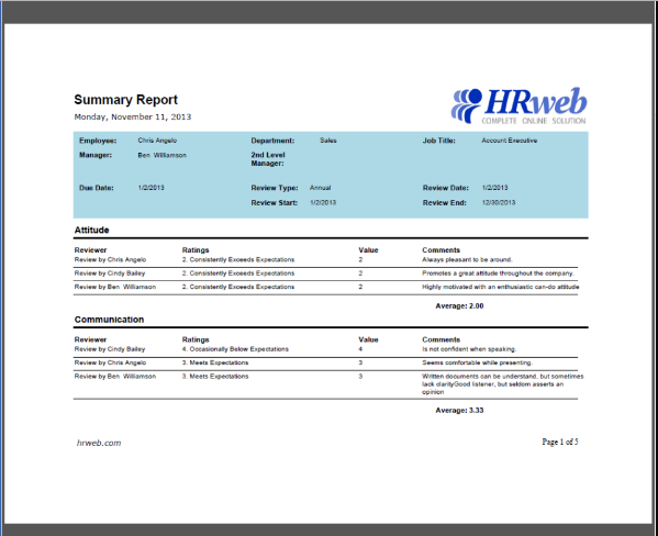 Captura HRweb Gestión RRHH