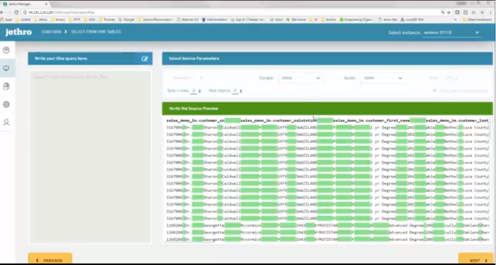 Captura Jethro Software BI